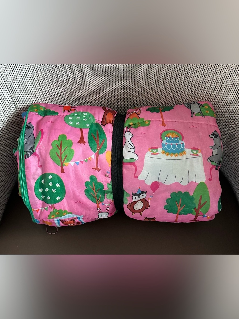 Ozark Trail • child size sleeping bag • Forest  creatures • 64” x 30”